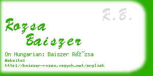 rozsa baiszer business card